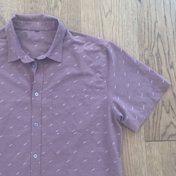 Men's Pink Casual Button Down Shirt - Picture 6 of 10